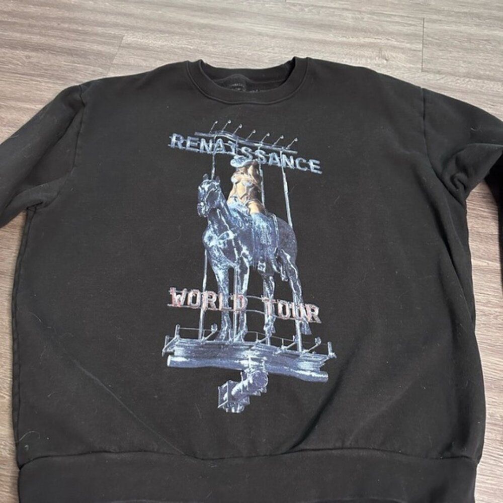 Beyonce Renaissance World Tour 2023 Black Crewneck Sweatshirt Official XXL